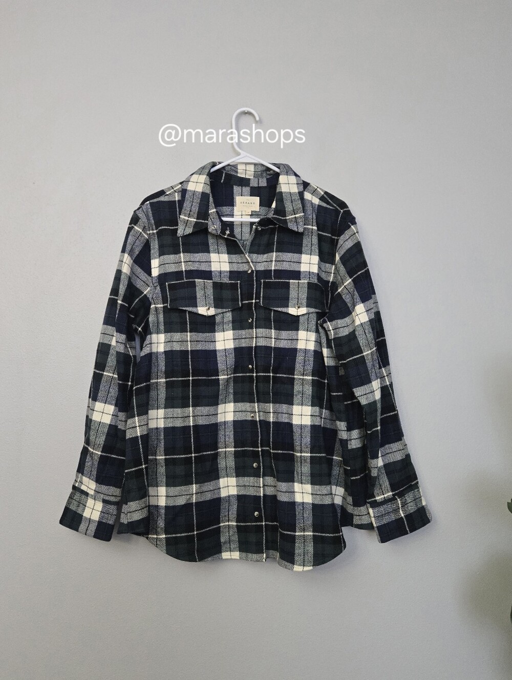 Sezane Eurielle Flannel Shirt - Picture 2 of 7